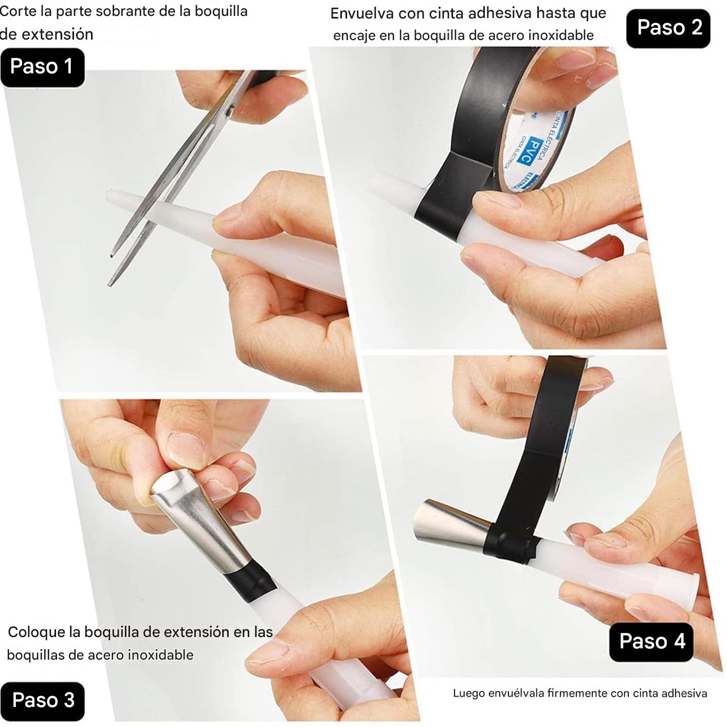 Set de 14 Boquilla Aplicador para Calafateo Acero Inoxidable
