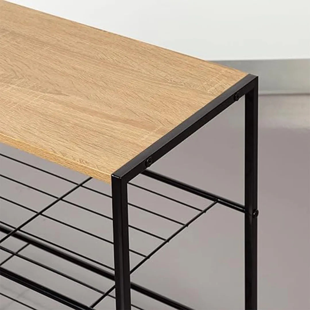 Mueble Zapatera de Hierro Y MDF 4 estantes