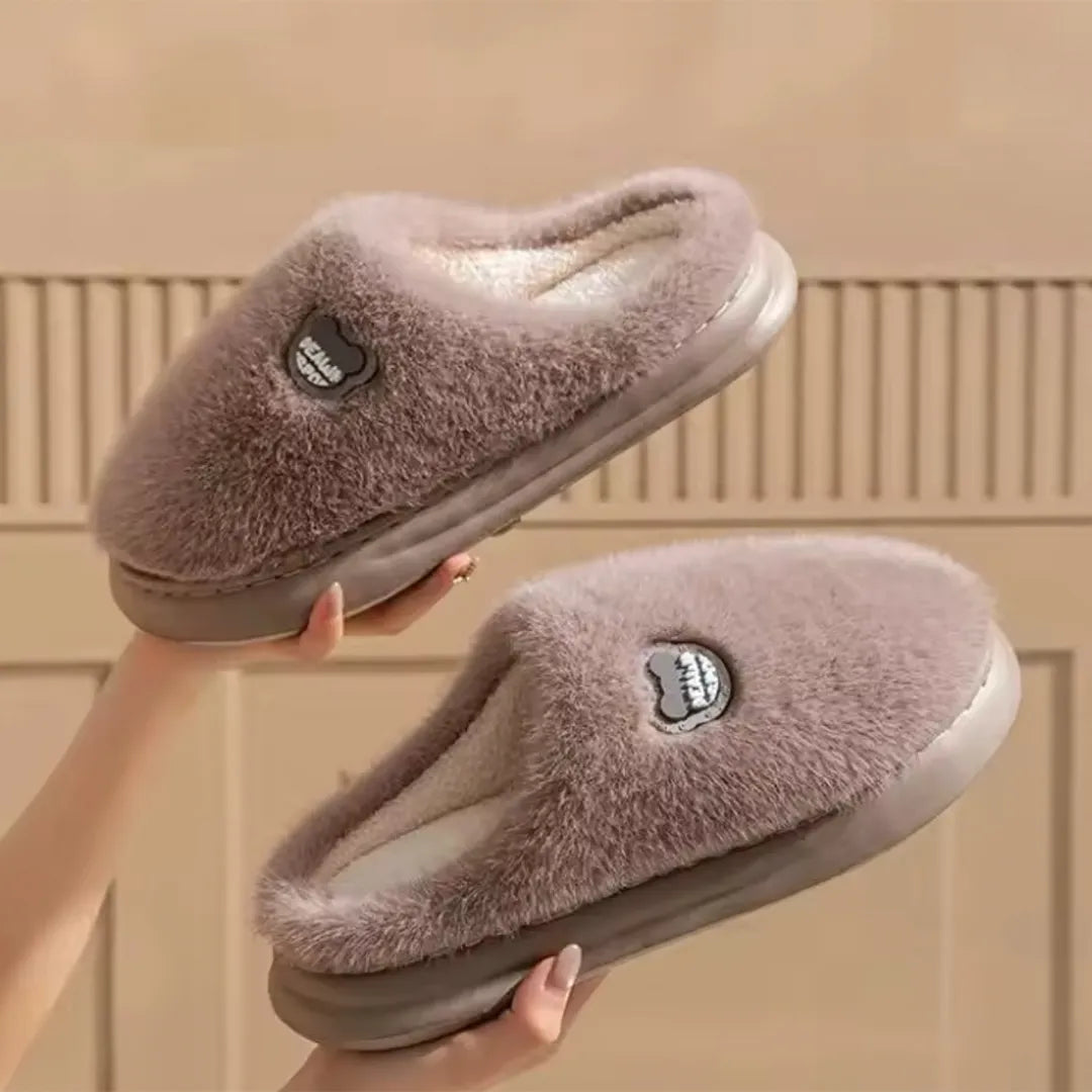 Pantufla Super Suave Momy Con Suela de Espuma Beige