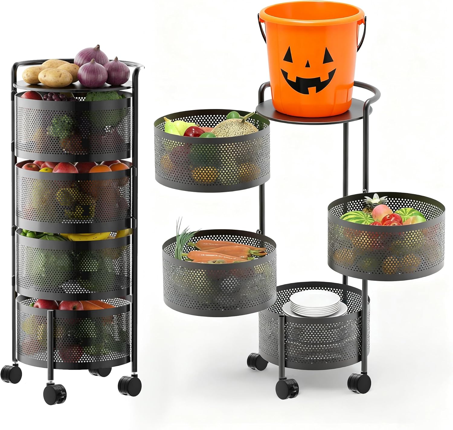 Estante Giratorio Redondo para Almacenamiento de Cocina