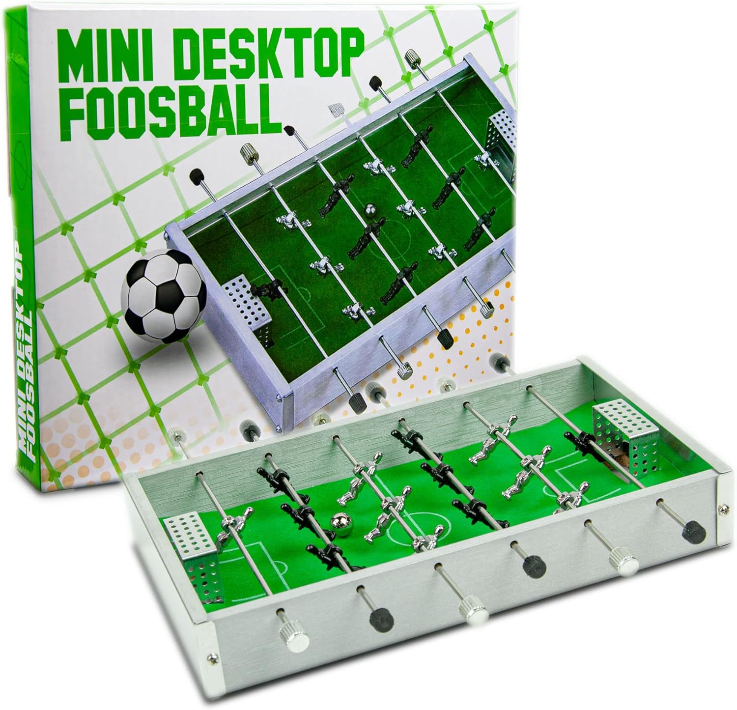 Mini Futbolito de Aluminio para Mesa Resistente