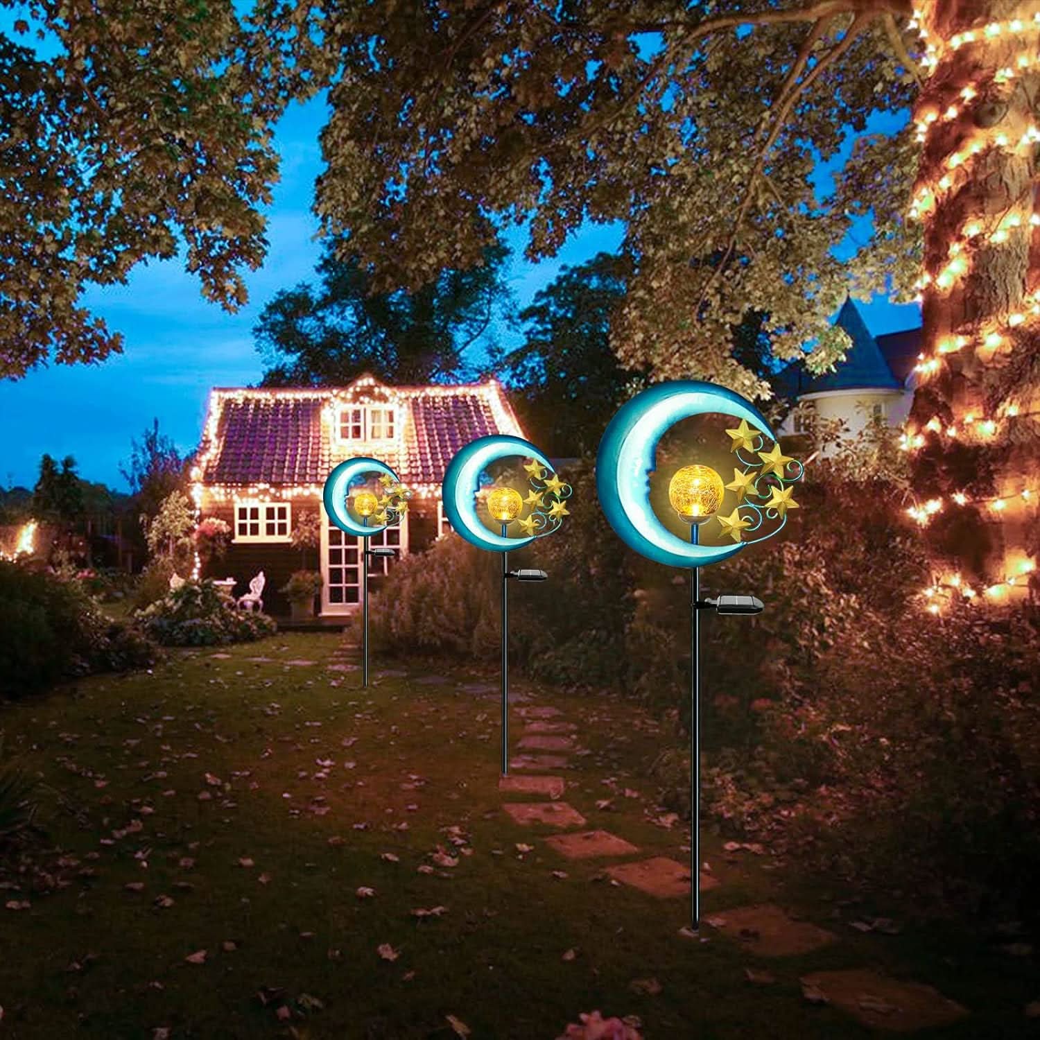 Luz Solar Moon Glass para Jardin