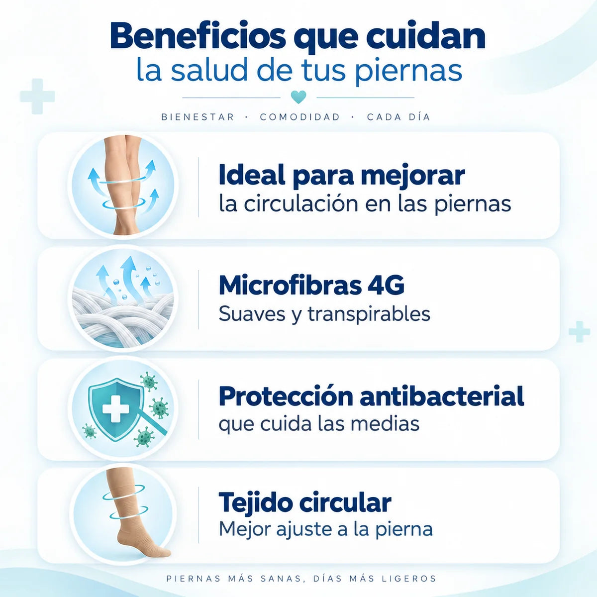 Oferta Pack de 3 Medias Largas de Compresión Marca Wilma