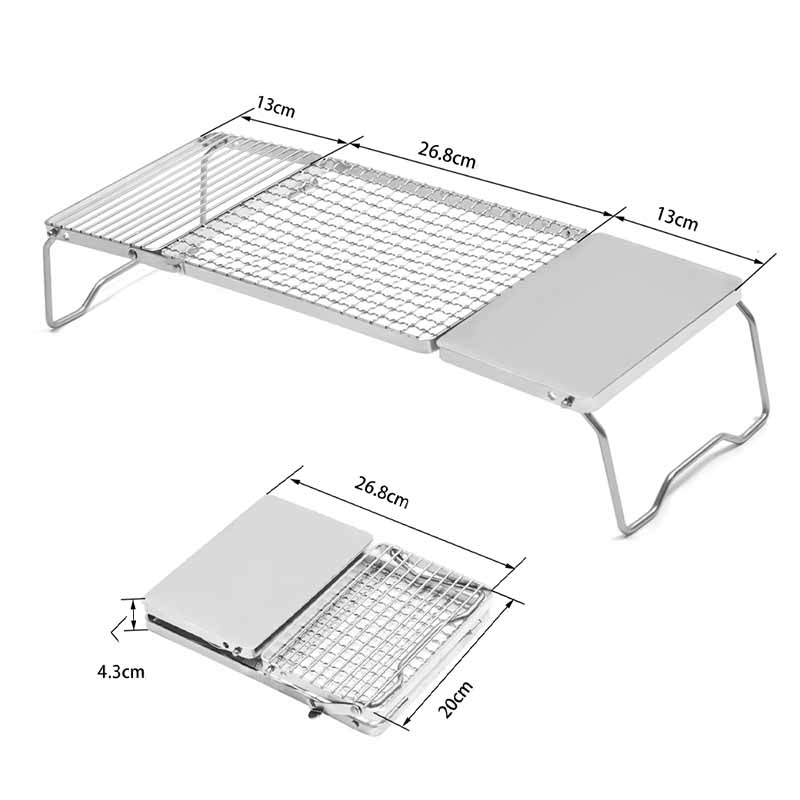 Parrilla Plegable para Camping Acero Inoxidable