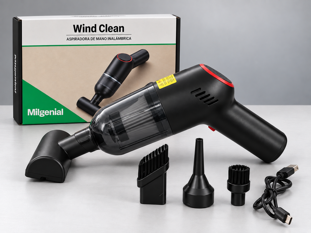 Aspiradora de Mano a Bateria con Soplete WindClean MilGenial