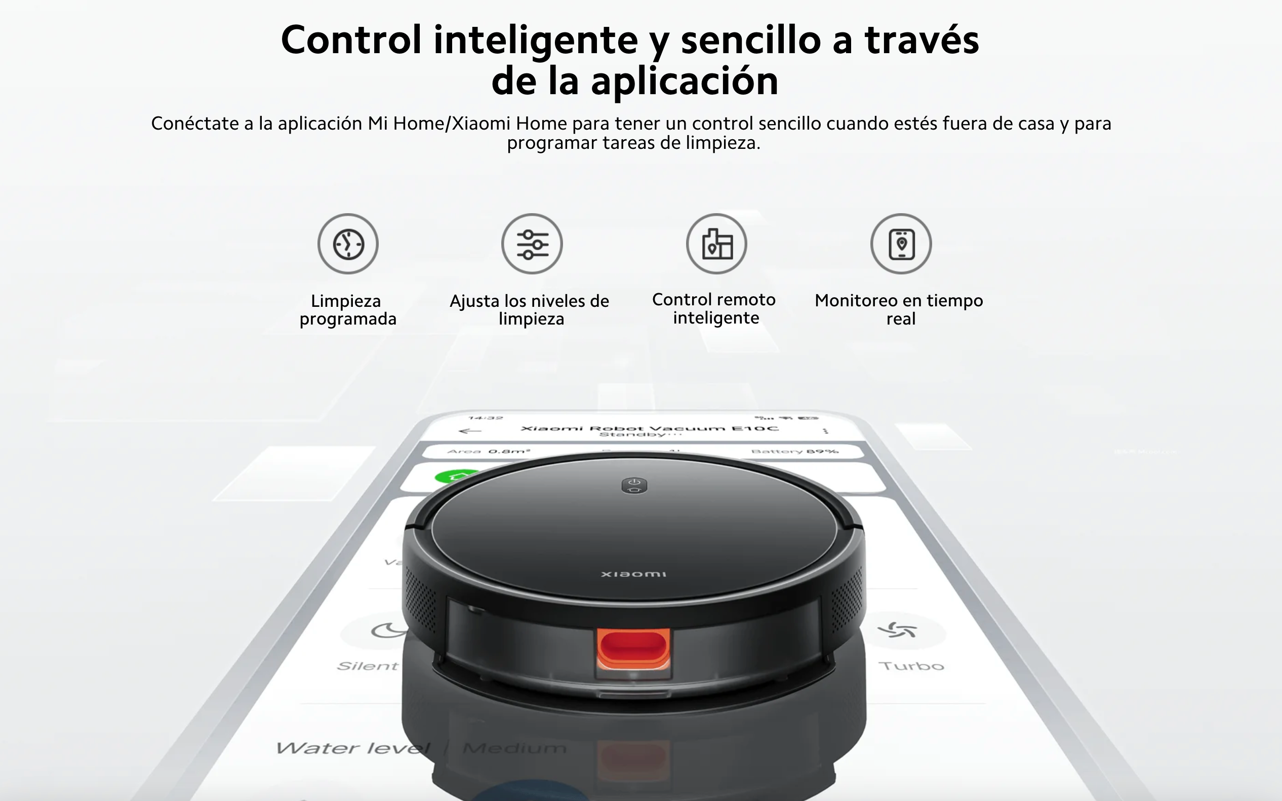 Aspiradora Xiaomi Robot Vacuum E10C Negra