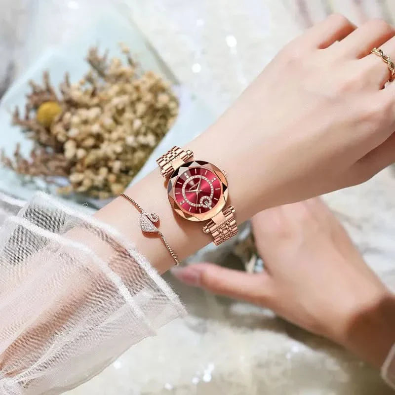 Reloj Dazzle de Acero Inoxidable para Dama Resistente al Agu