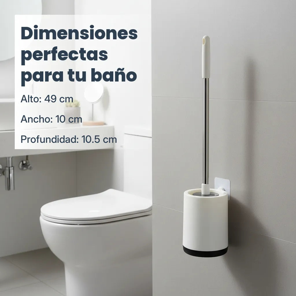 Escobilla para Inodoro con Adhesivo para Pared