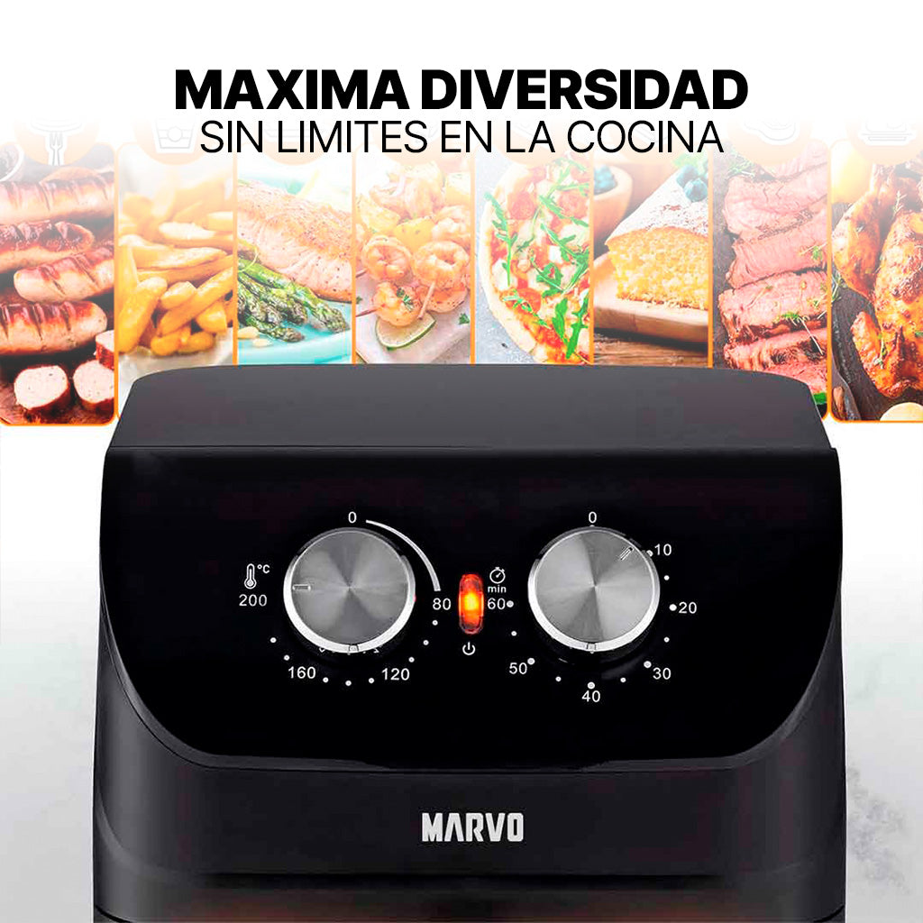 Freidora Sin Aceite Marvo HAF-086 4L Negro