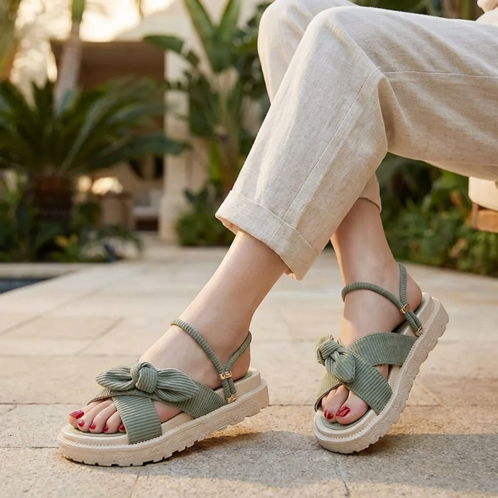 Sandalia de Banda Bow Suela Alta