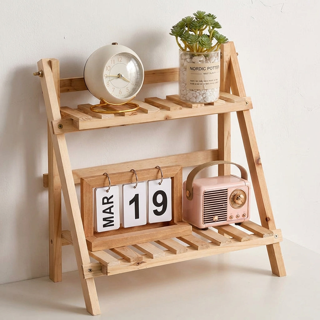 Estanteria de Madera 2 Niveles para Escritorio