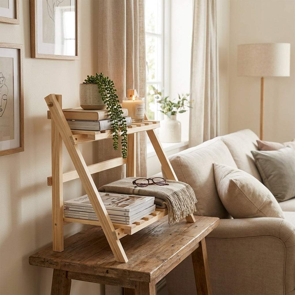 Estanteria de Madera 2 Niveles para Escritorio