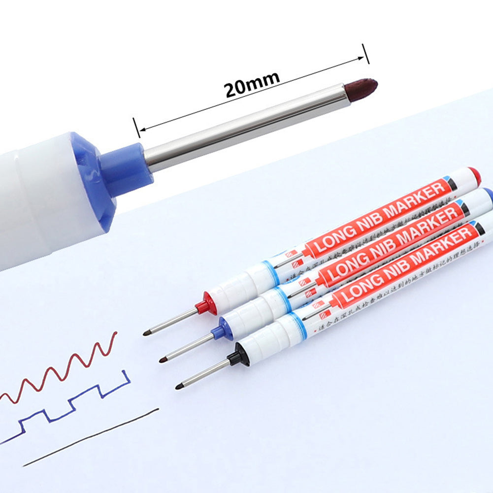 Juego de 3 Marcadores de Punta Larga de 20mm