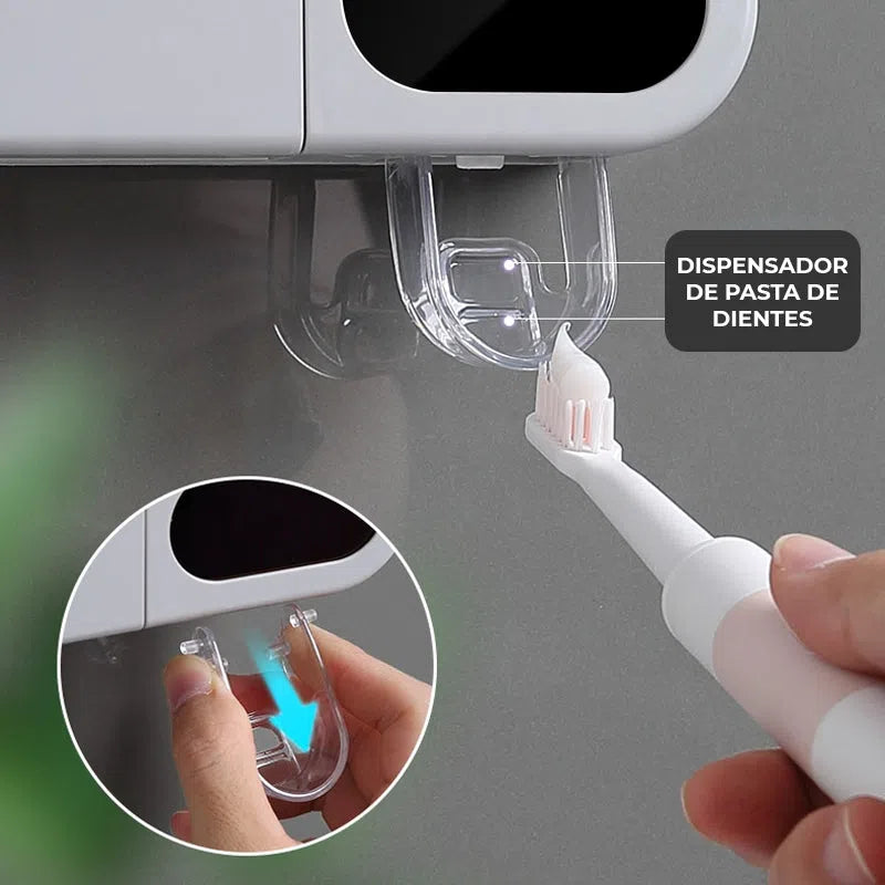 Porta Cepillo Dispensador con Doble Esterilizador ECOCO