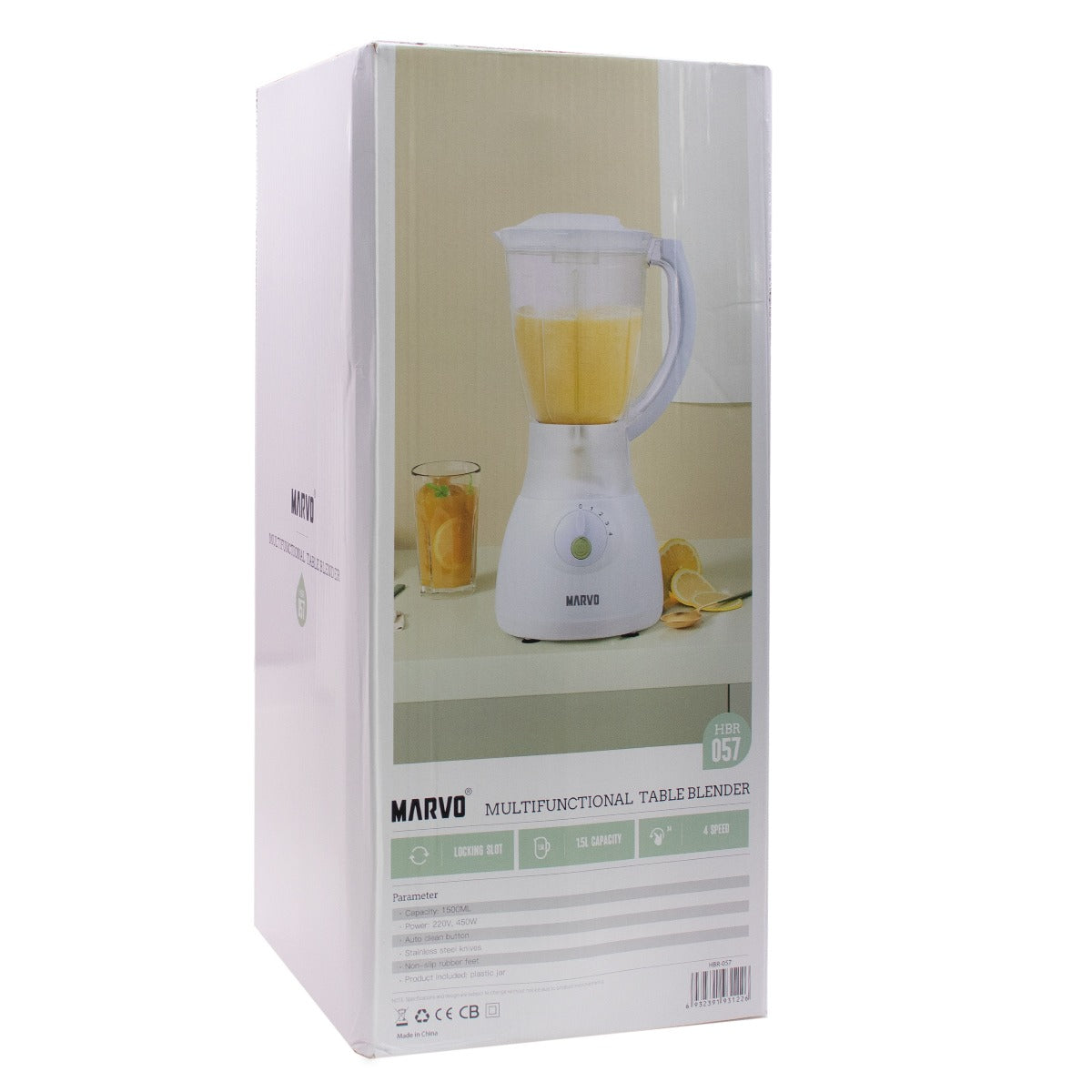 Licuadora Marvo HBR-057 4 Vel Plástico Blanco