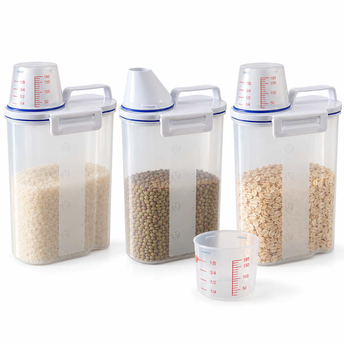Set de 3 Contenedores Multiuso de 2,5 Litros Hermeticos