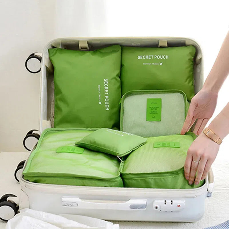 Set 6 Bolsas organizadoras de equipaje de viaje para valija - MultiHogar UY
