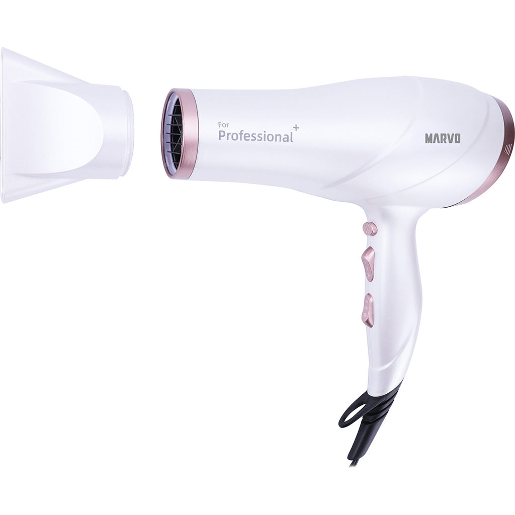 Alisador de Cabello Marvo + Secador Blanco HCP-004