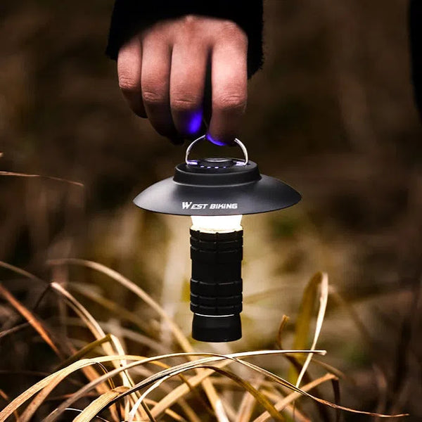 LE Farol LED portátil de camping con base magnética 3000 mAh, batería 280LM  recargable por USB, luz LED portátil para casa de campaña, de 3 modos