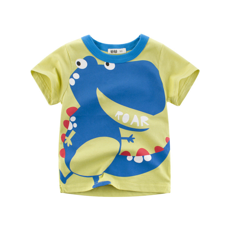 Camiseta Dinosaurio Azul para Niño