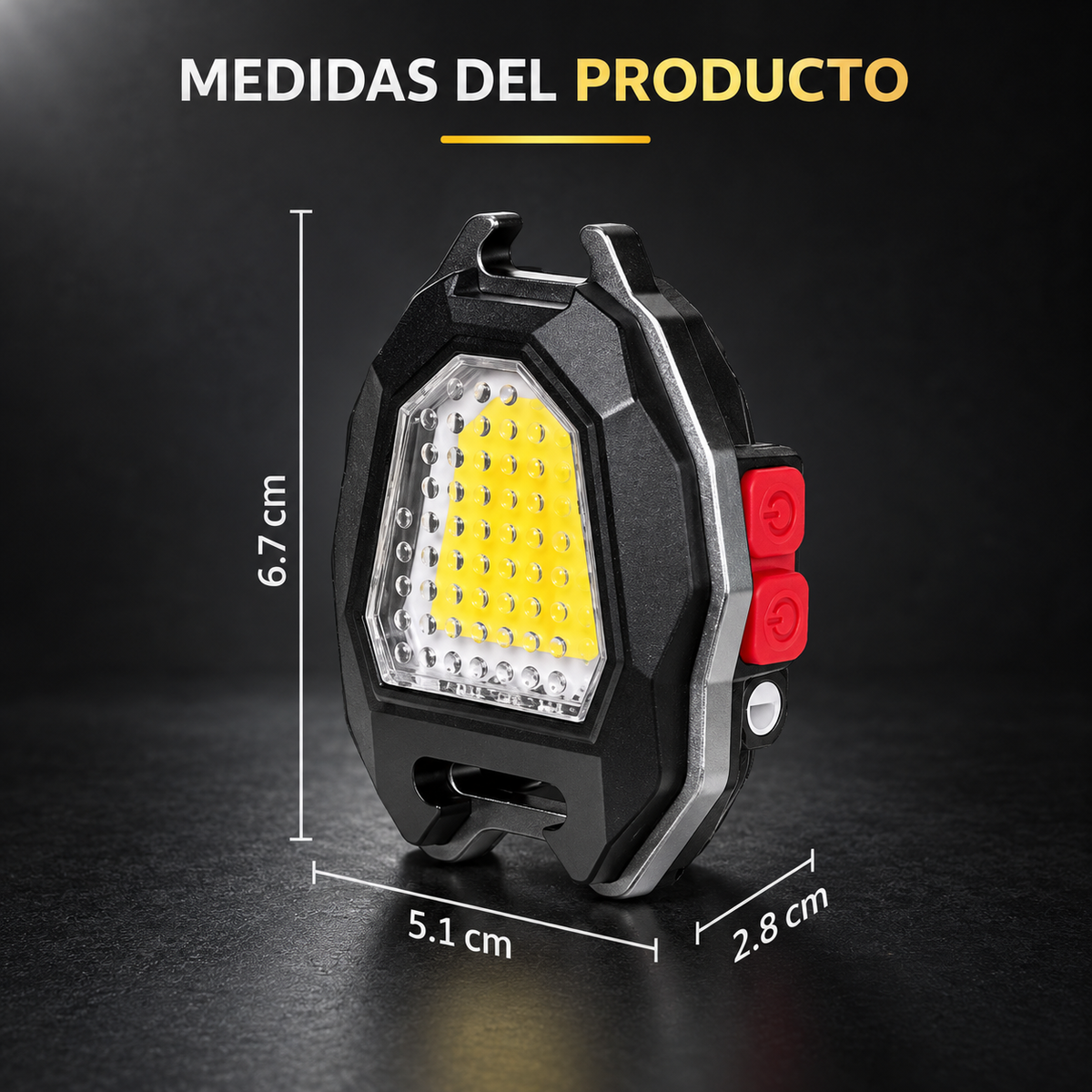 Linterna COB  Portátil  Con Luz Led Multifuncion 180 Grados