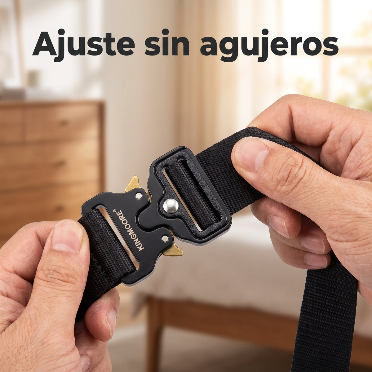 Cinto Táctico de Liberación Rápida en Lona - Ajuste sin agujeros