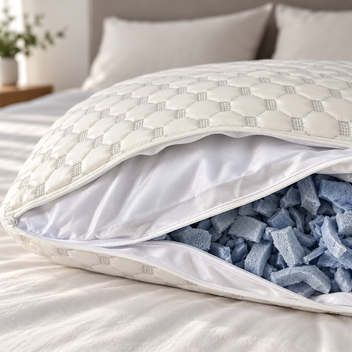 Almohada ortopédica de Espuma Viscoelástica Triturada