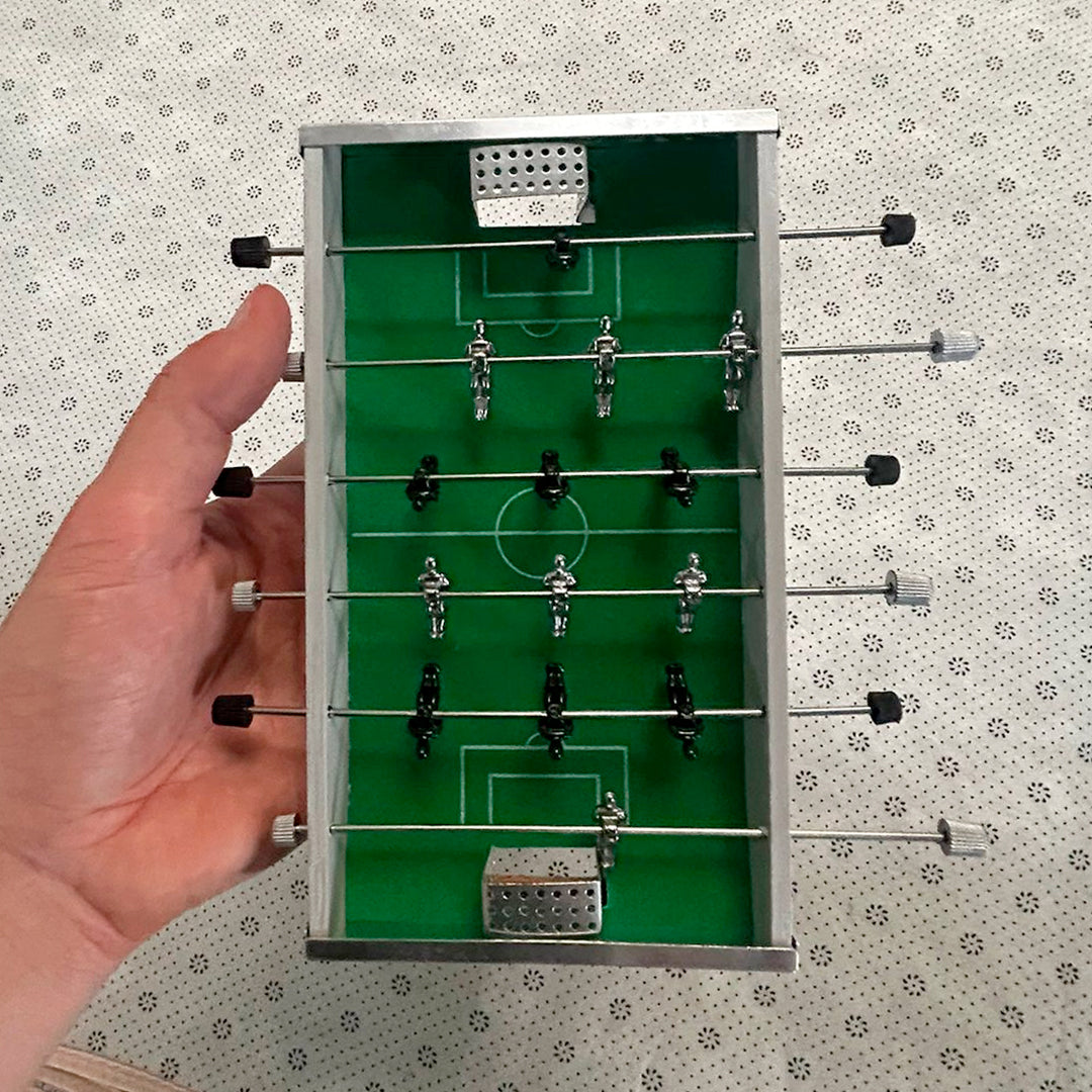 Mini Futbolito de Aluminio para Mesa Resistente