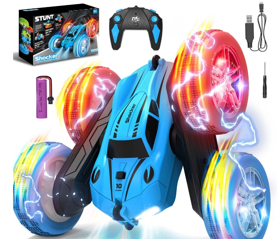 Supercar 360 Grados Recargable con Luz y Control Remoto