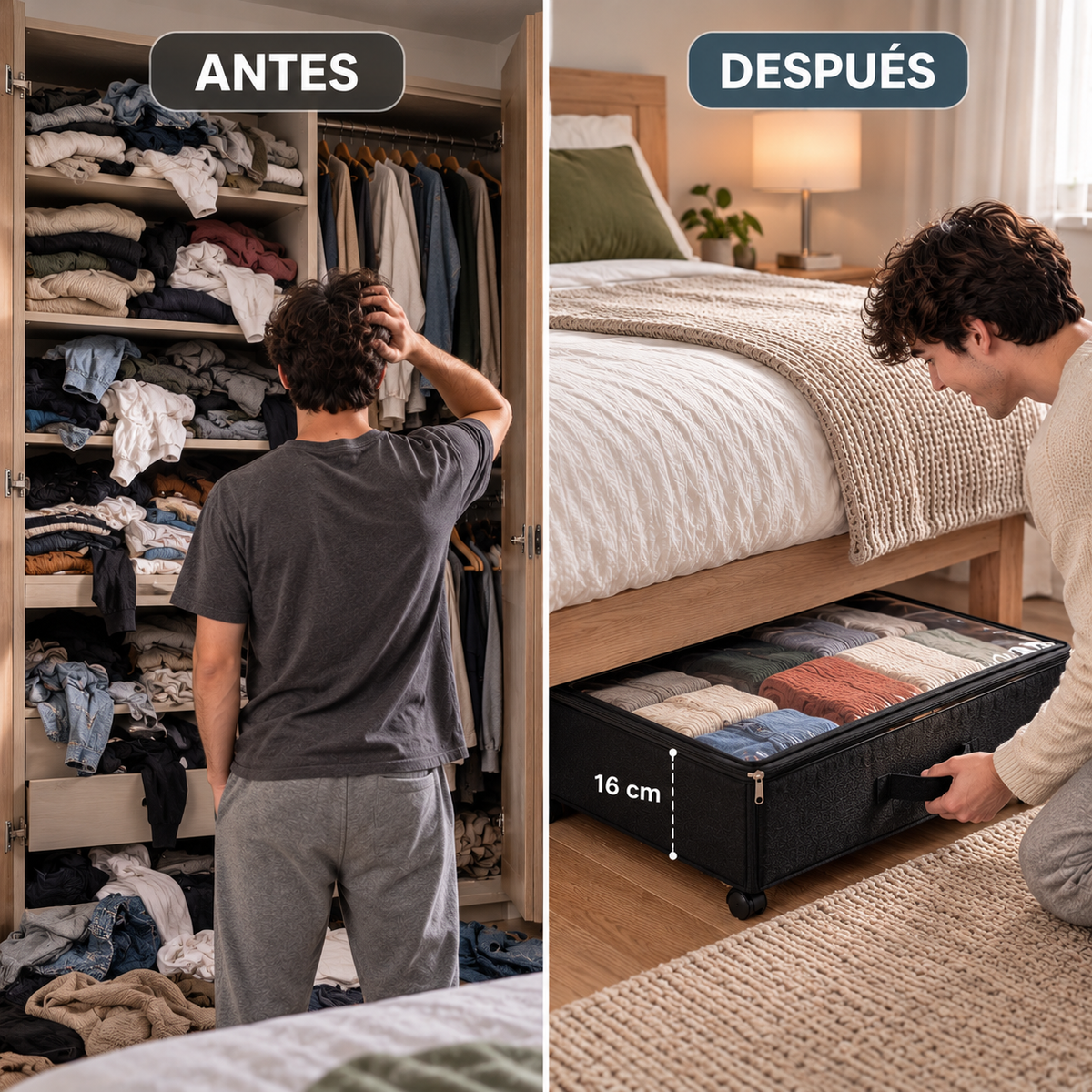 Caja Organizadora con Rueda Bajo Cama