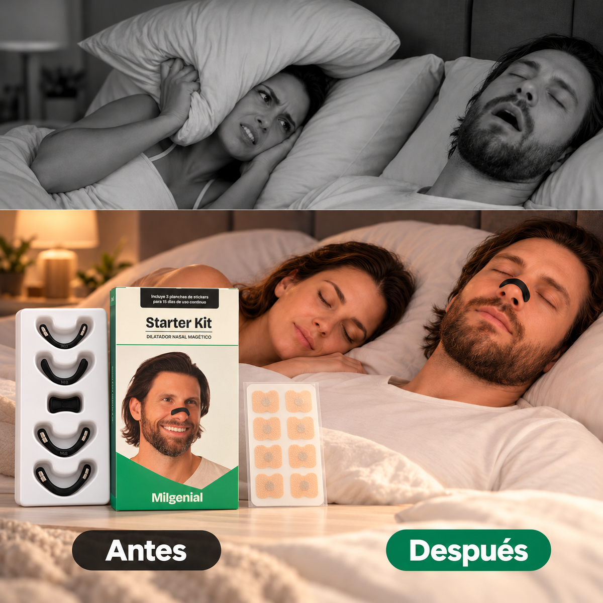 Kit Magnetico de Respiración y Dilatador Nasal Milgenial