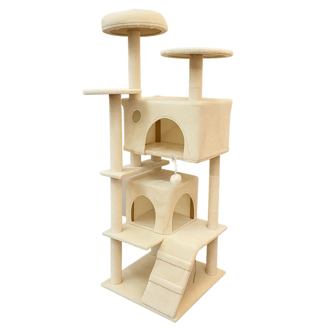 Torre de Actividades para Gatos con Postes Rascadores
