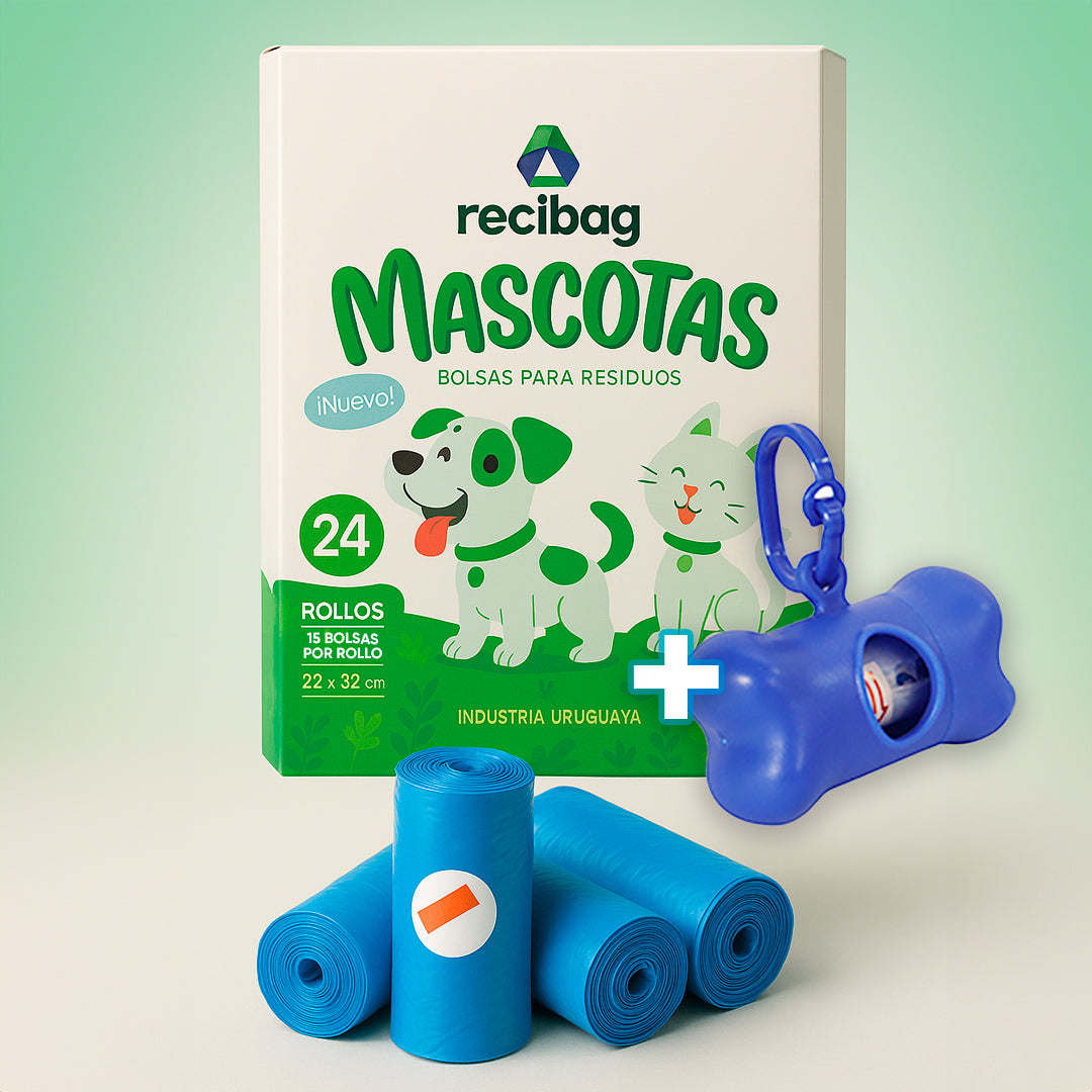 360 Bolsas Biodegradable para Excremento + Porta bolsa de Re