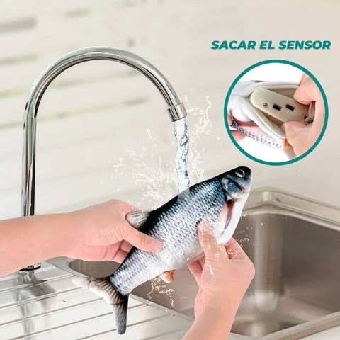 Pescado con Movimiento para Gatos y Niños