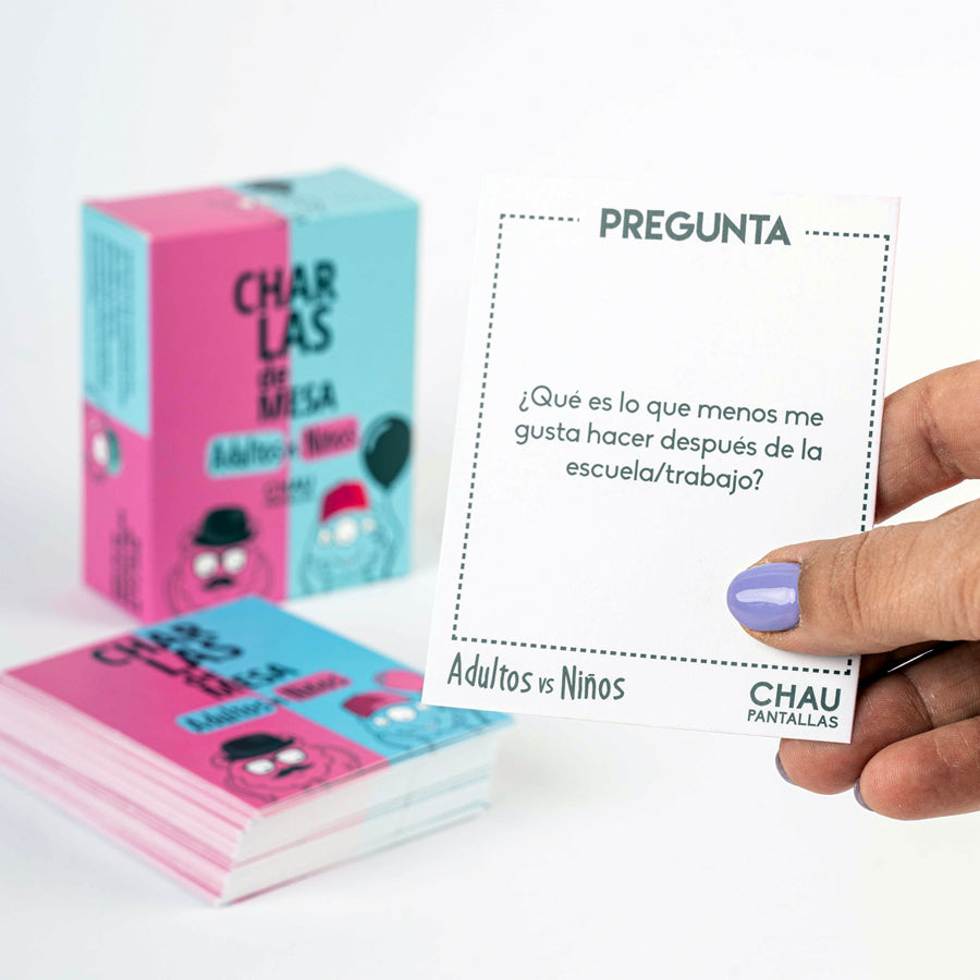 Juego de Cartas Charlas de MESA Adultos vs Niños