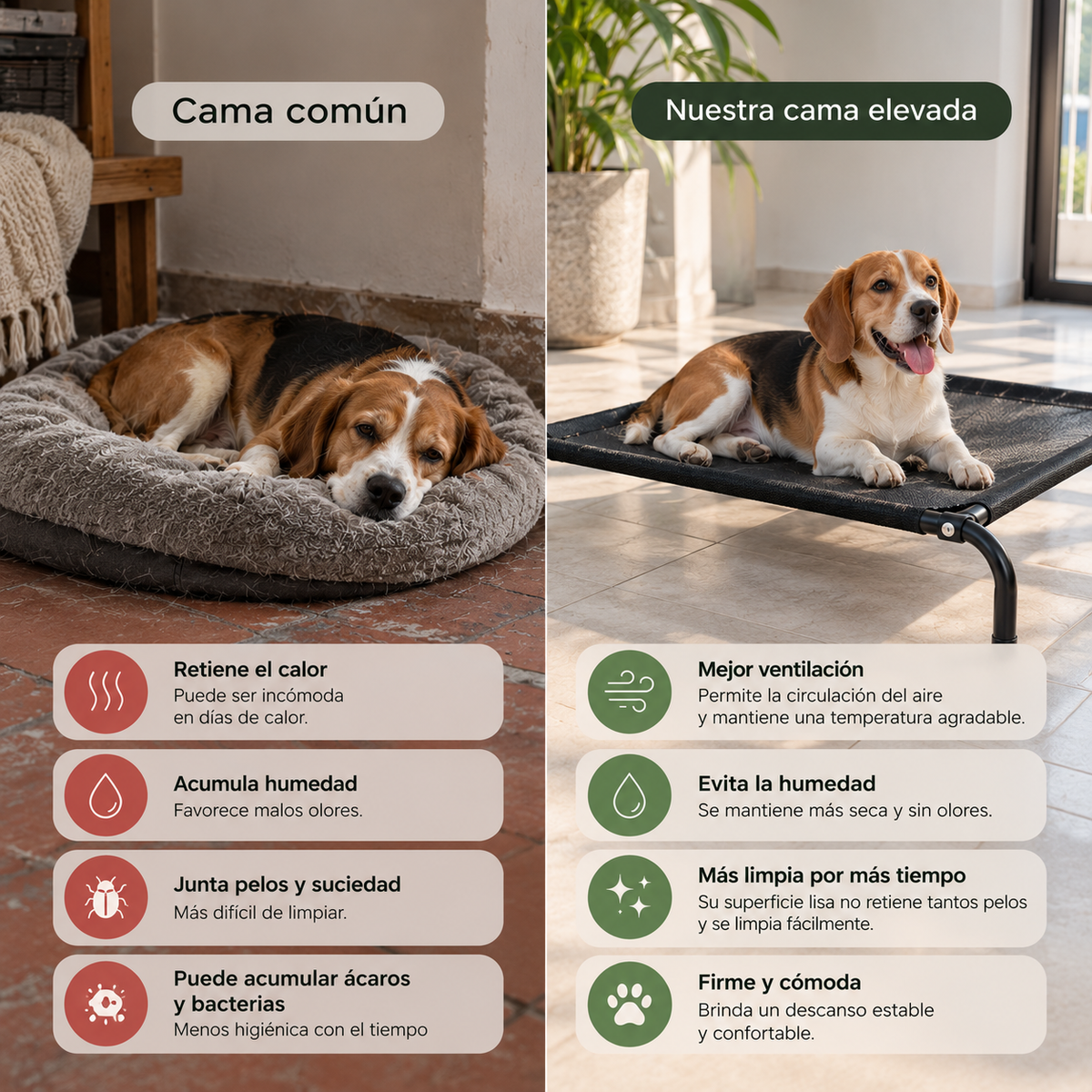 Cama Elevada del Suelo para Mascotas