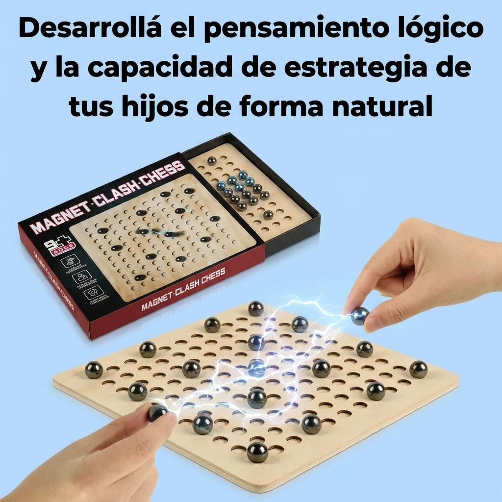 Juego de Ajedrez Magnético Magnet Clash detalle – Milgenial Uruguay