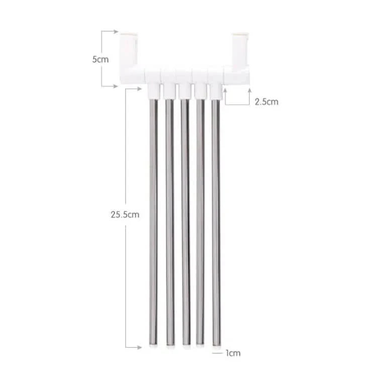 Soporte para Toallas Giratorio de 5 Brazos para Baño