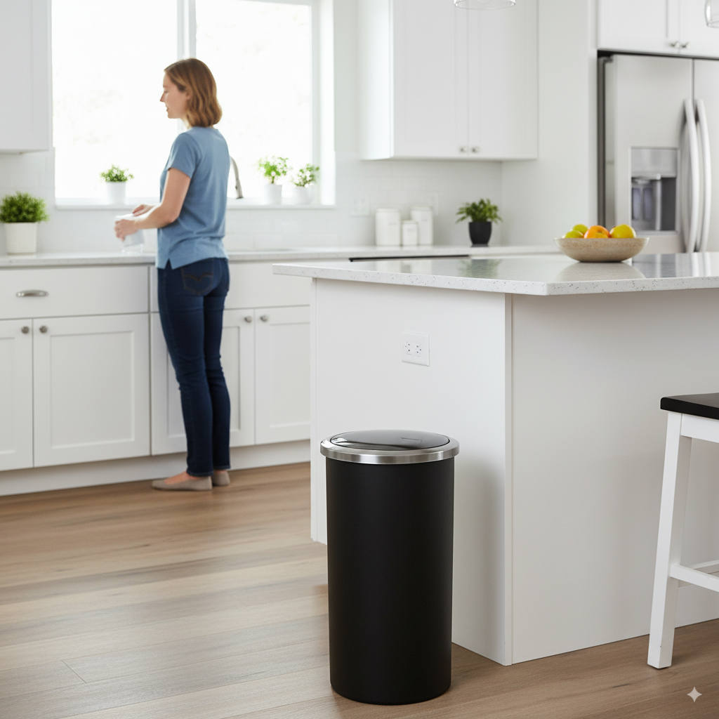 Papelera Moderna en Plastico 35l 30x56cm Gran Capacidad