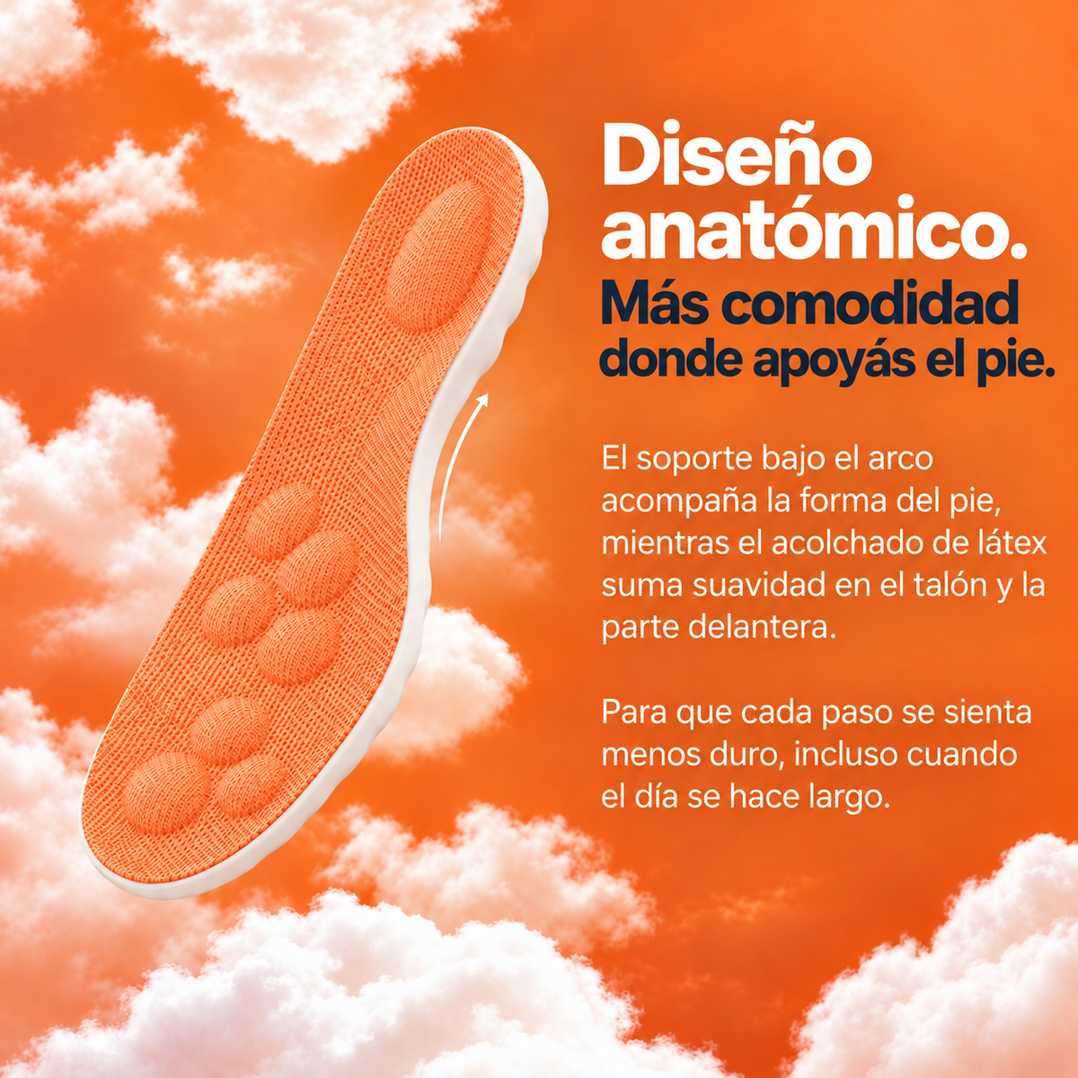 Plantillas Deportivas de Látex con Soporte de Arco