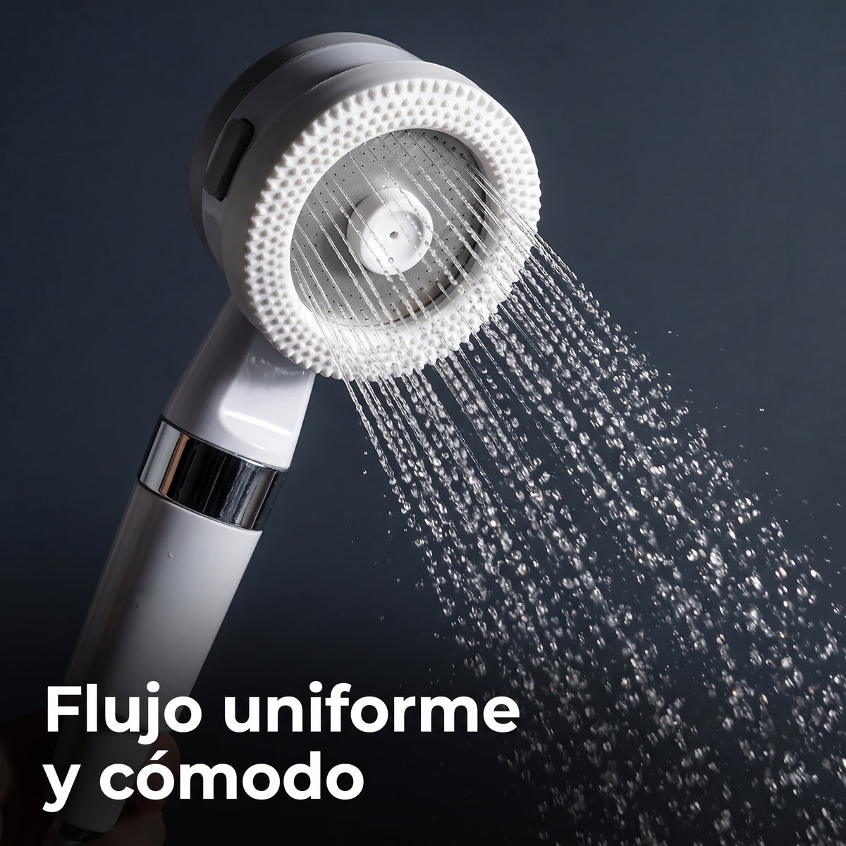 Ducha de Camping Portátil Recargable Con Manguera de 2 m - Detalle cabezal