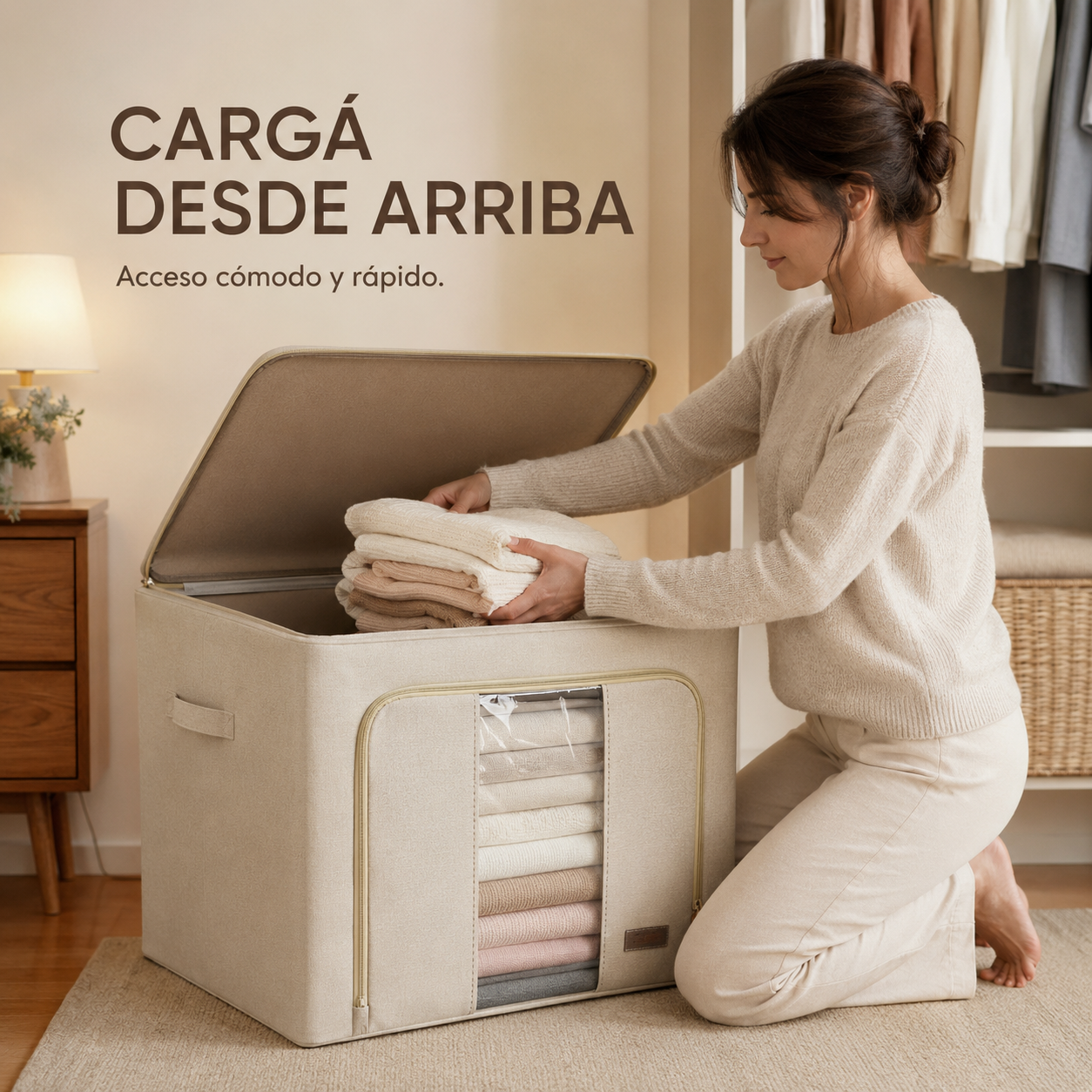 Caja Organizadora de Tela Diseño Estructural Milhome