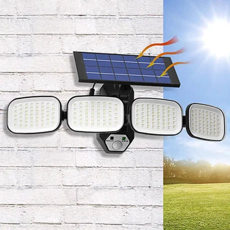 Foco con Panel Solar con 4 Focos Extendible