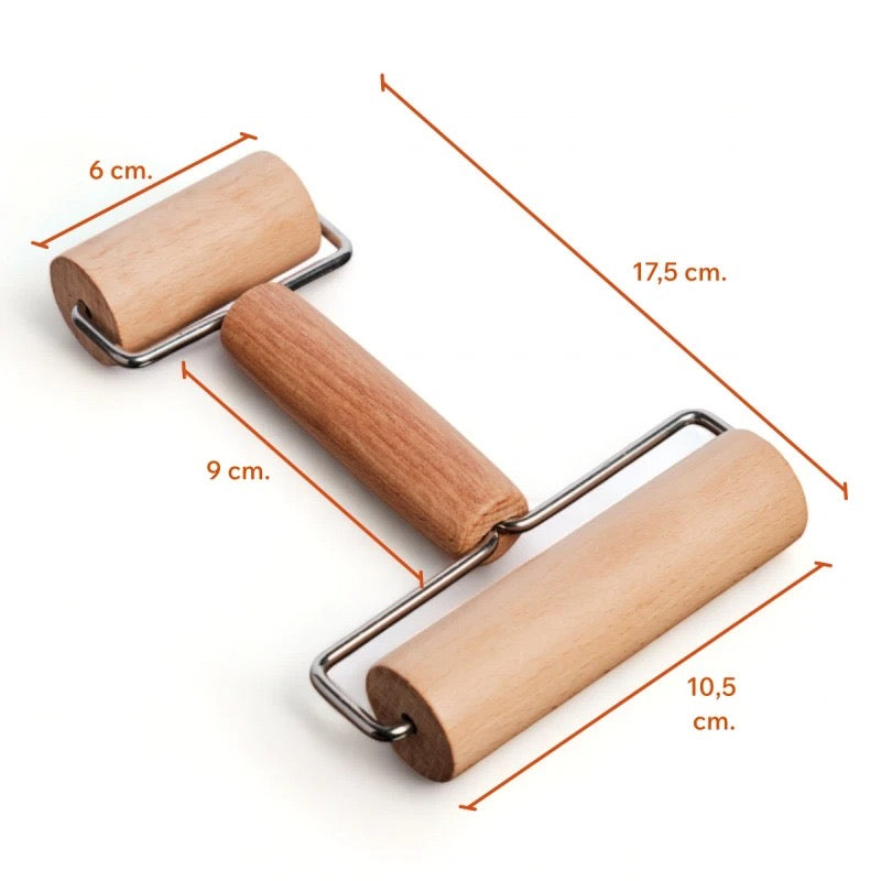 Rodillo de amasar ecológico 2 en 1