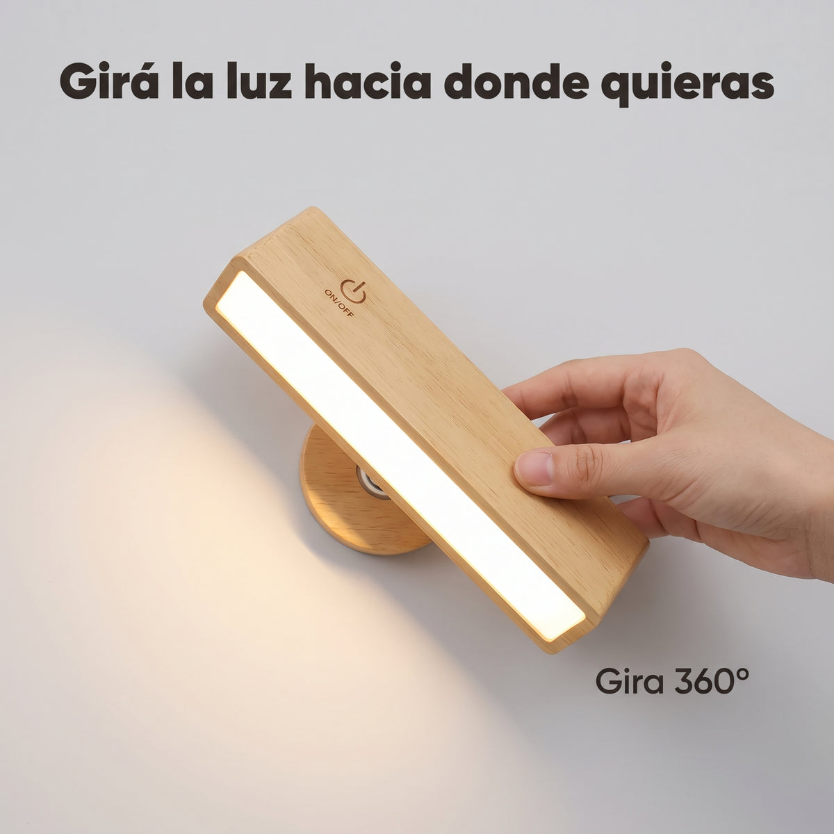 Lampara Led de Madera Lightwood  360 grados - Giro 360 grados