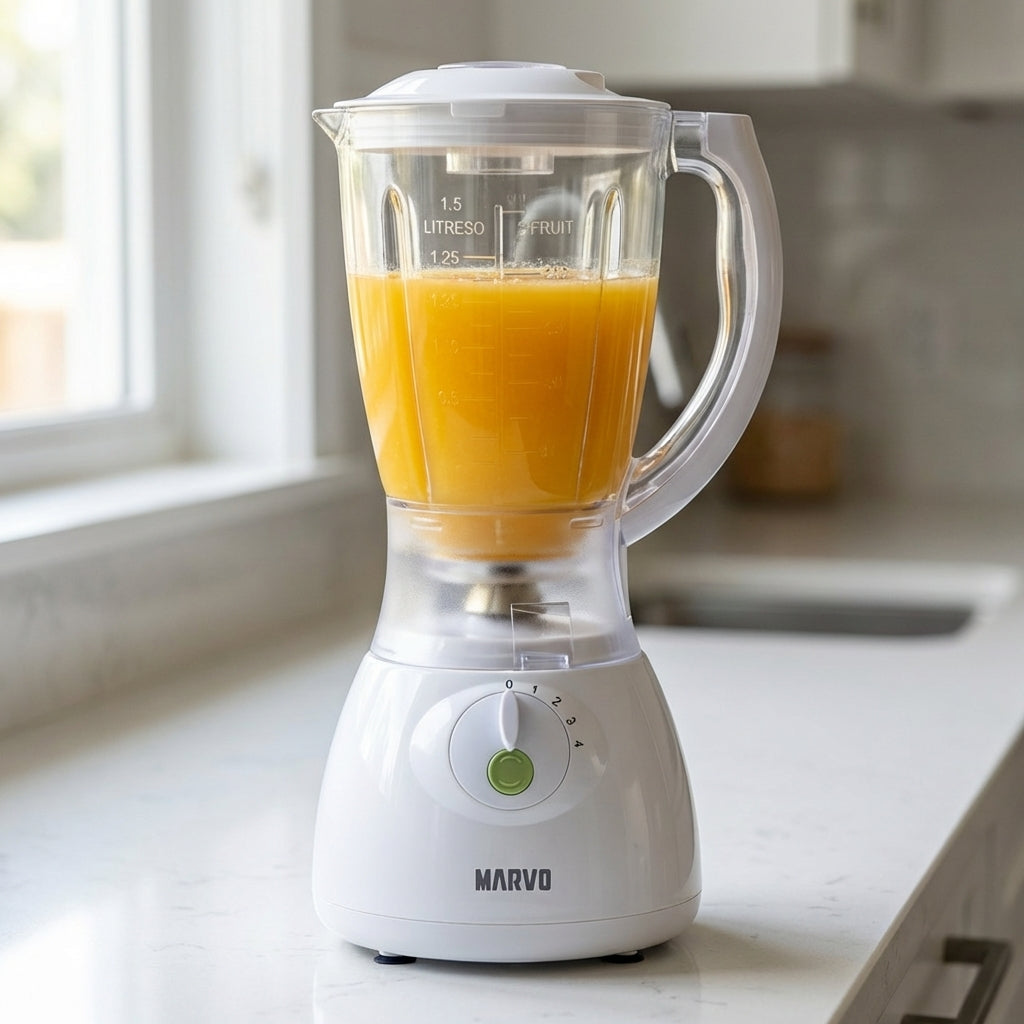 Licuadora Marvo HBR-057 4 Vel Plástico Blanco