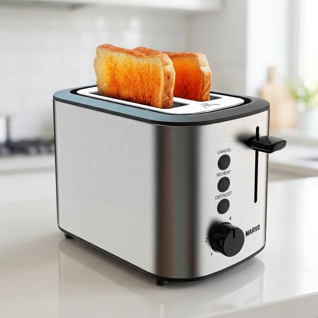 Tostadora Marvo HST-033 2 Panes Acero