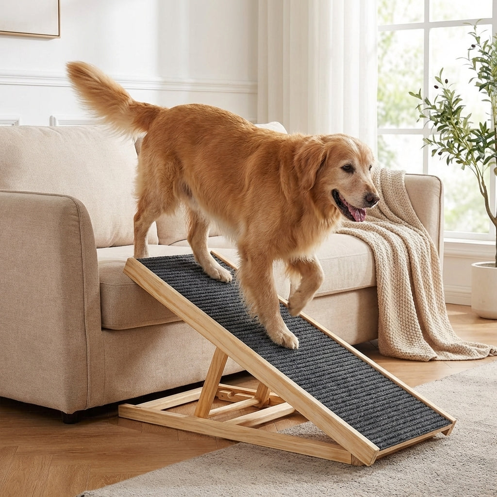 Rampa Plegable para Mascotas de Altura Ajustable