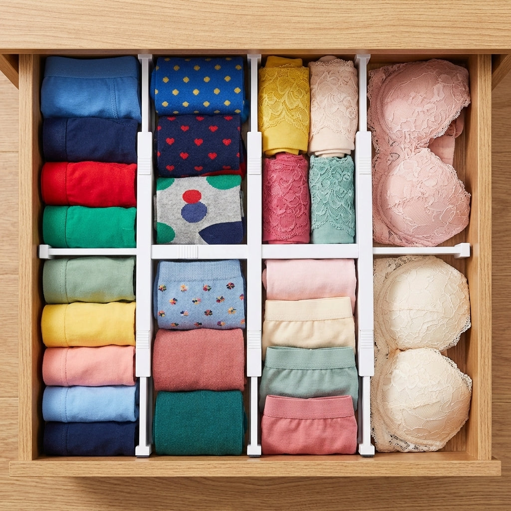 Pack de 5 Divisores Ajustables Para Cajón