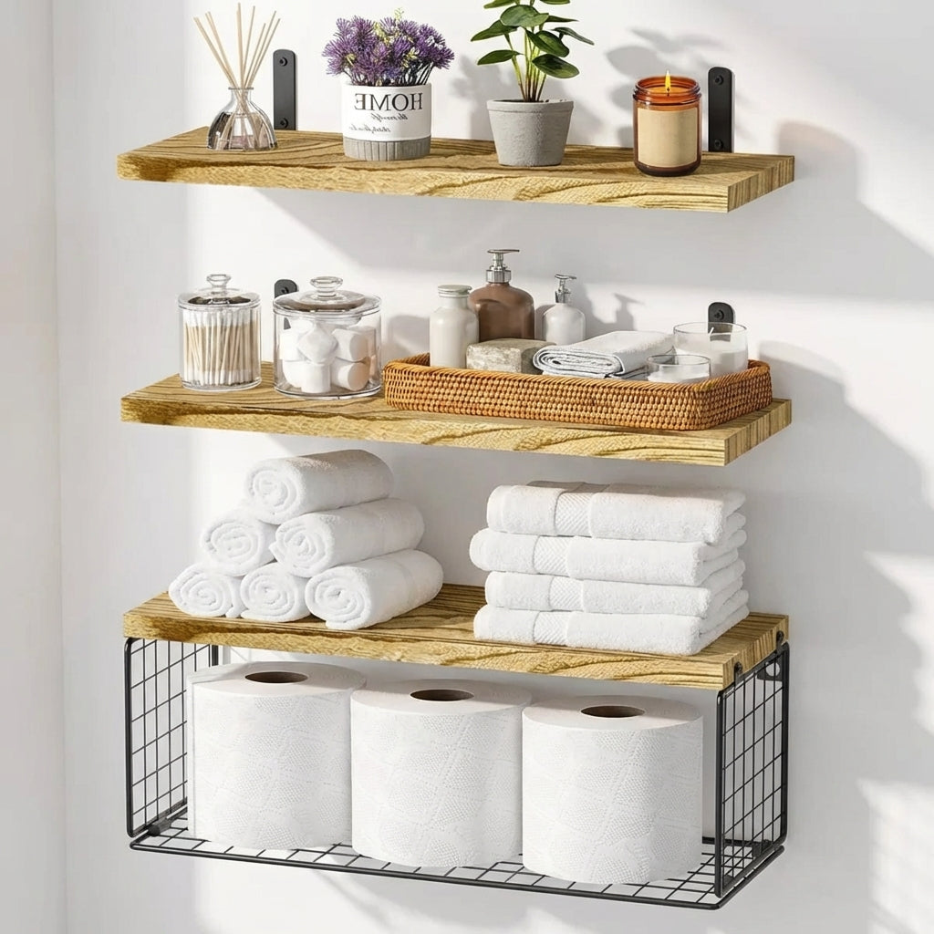 Set de 3 Estantes Decorativos Flotantes